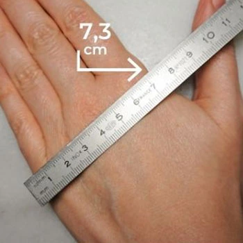 Astuce de mesure de la paume de main