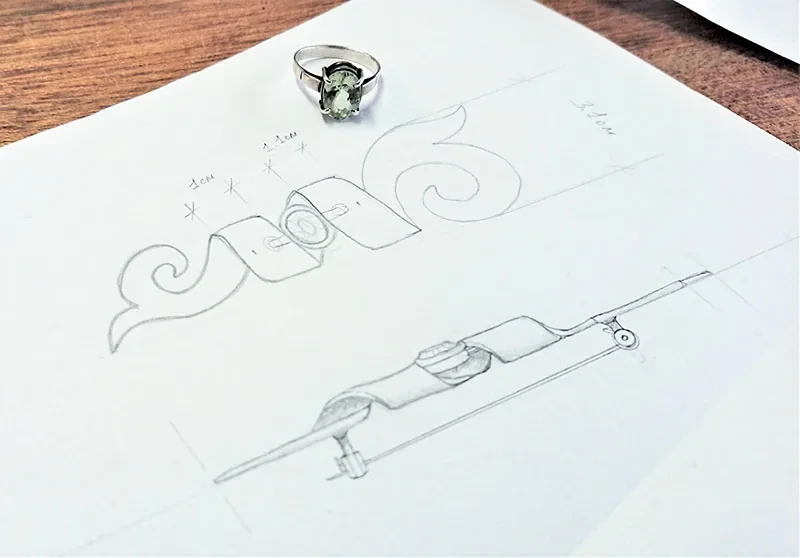 Dessin main levée arabesques