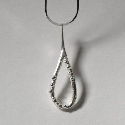 pendentif en fil de granulation en cire perdue fondu en argent 925